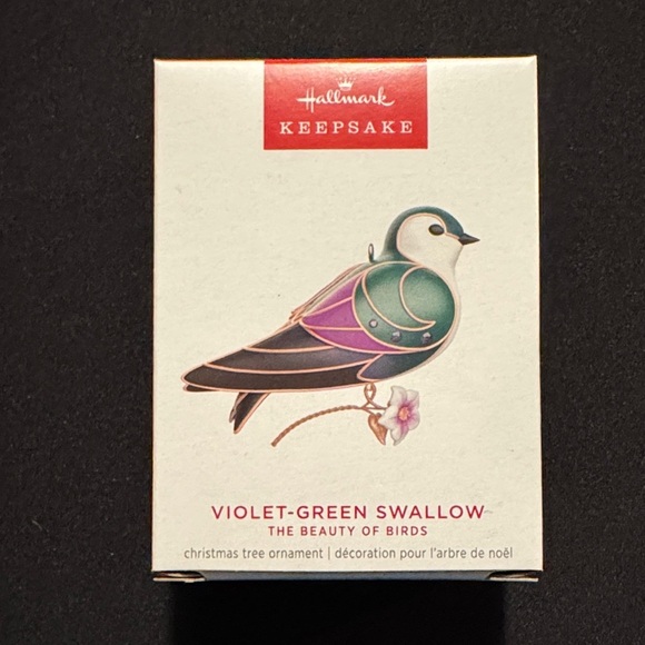 Hallmark Keepsake Swallow Ornament with Green and Purple - Picture 1 of 6